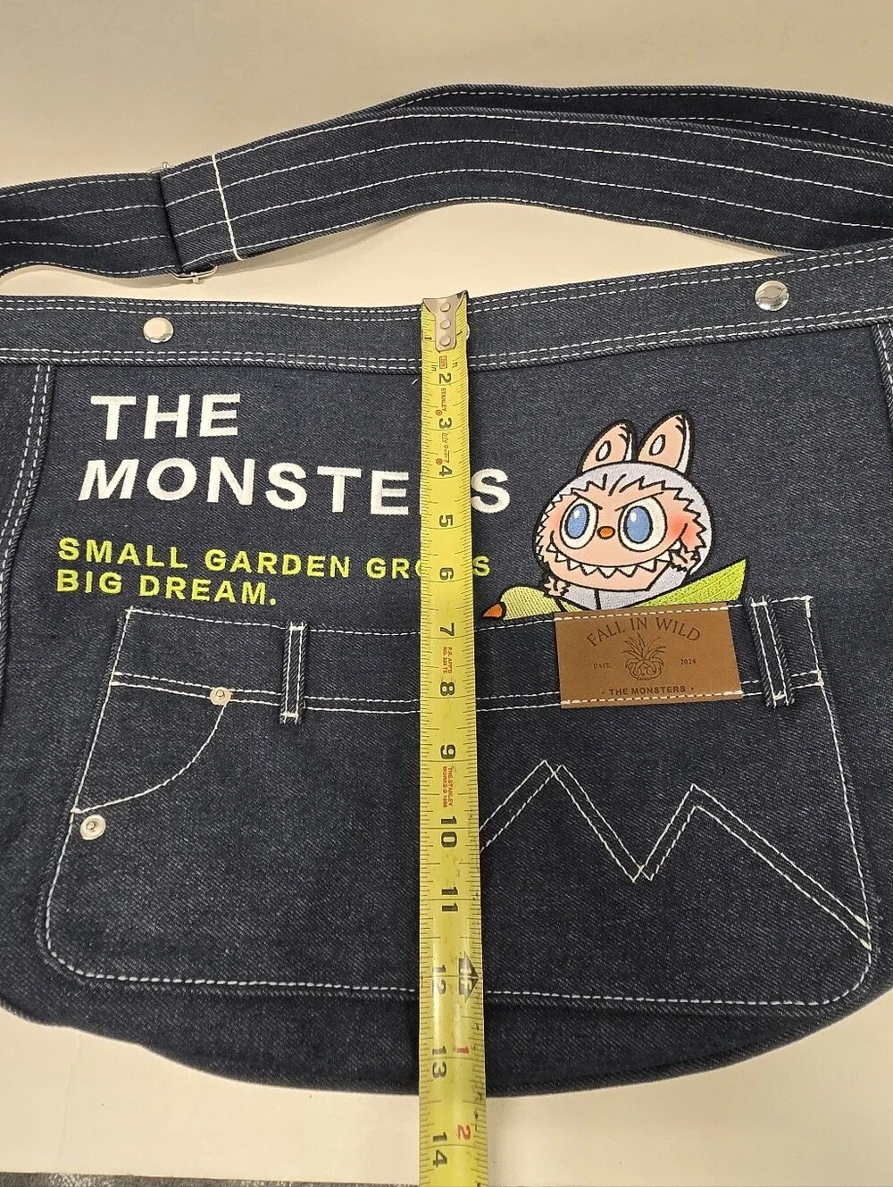 POP MART MONSTERS FALL IN WILD SERIES-Denim Messenger Labubu Bag 100% Authentic